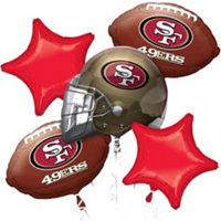 San Francisco 49er party balloons-blovelyevents.com