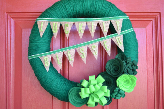Luckliy Blessed St. Patrick's Day wreath