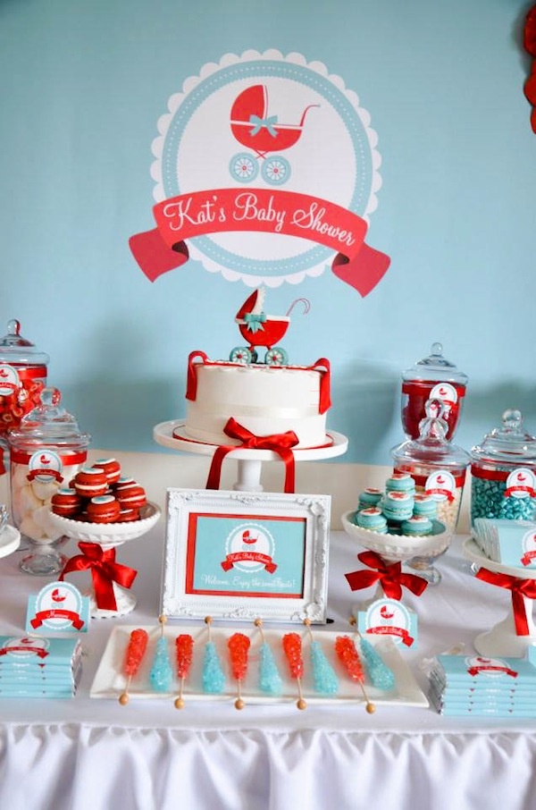 Red and Blue Baby shower ideas