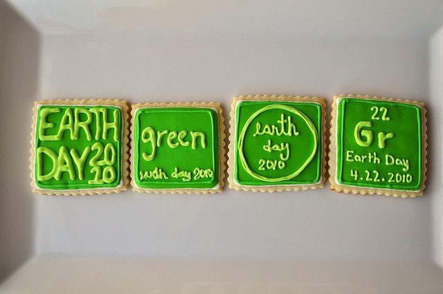 Earth Day sugar cookies