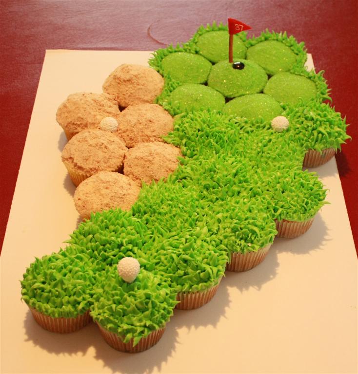 Golf fairway cupcakes- great for the masters