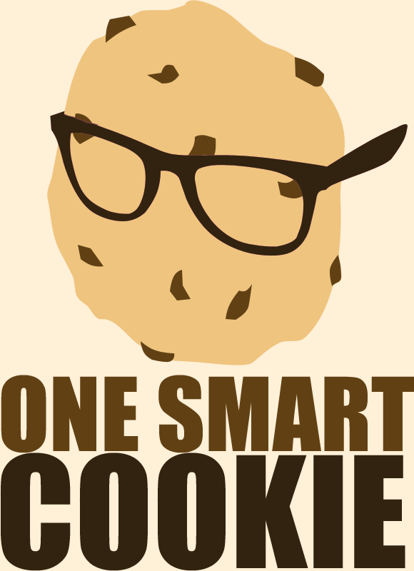 One smart cookie grad party poster