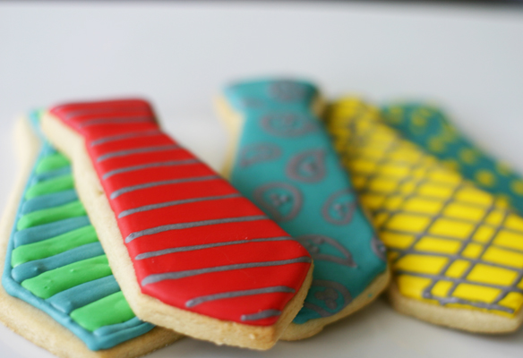 Tie cookies for Dad on Father's Day