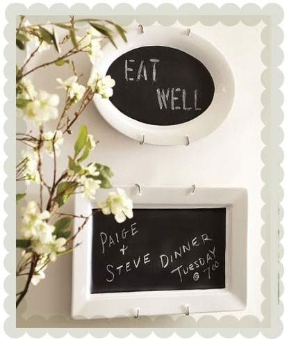 Chalkboard plates-amazing for a dinner party