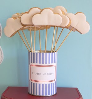 cloud cookies for airplane party