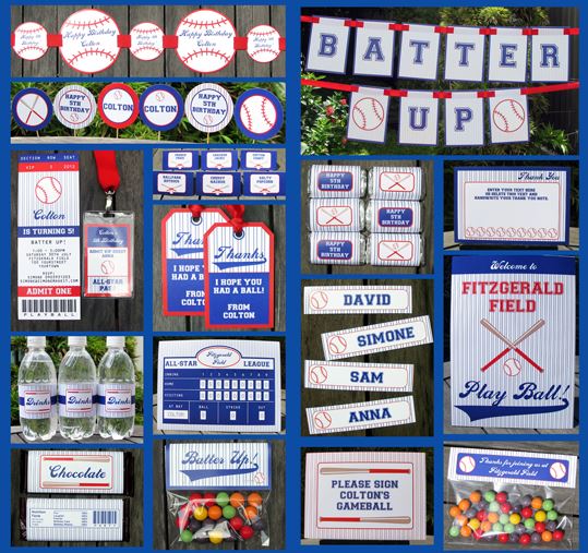 Huge Amazing Baseball Party Printable Set