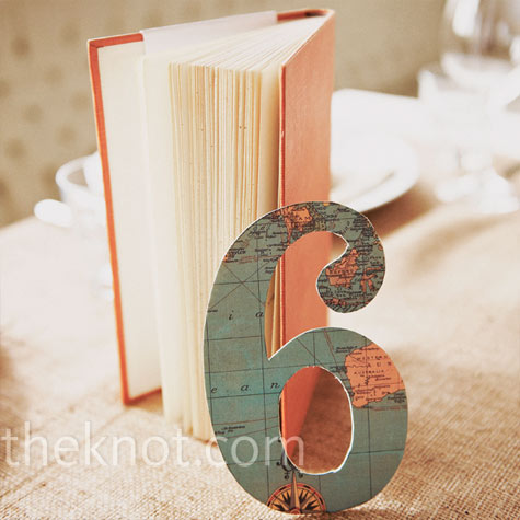 Map travel wedding table numbers