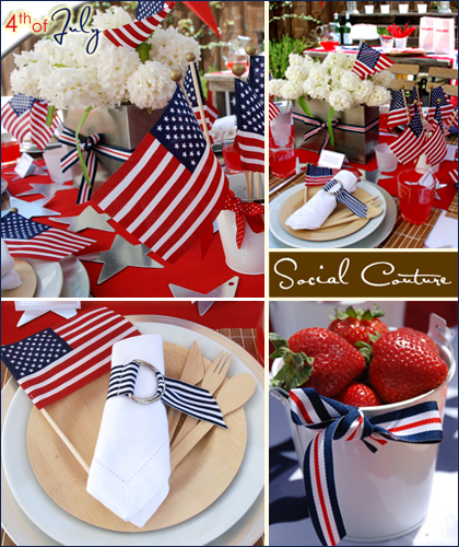 red white and blue, patriotic decor for 4th of July!