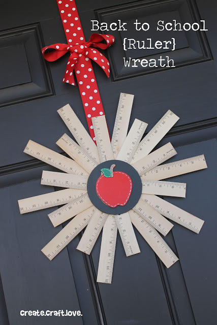 DIY Back To School Ruler Wreath