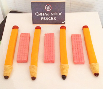 Back to School cheese pencils-So cute and easy to make!