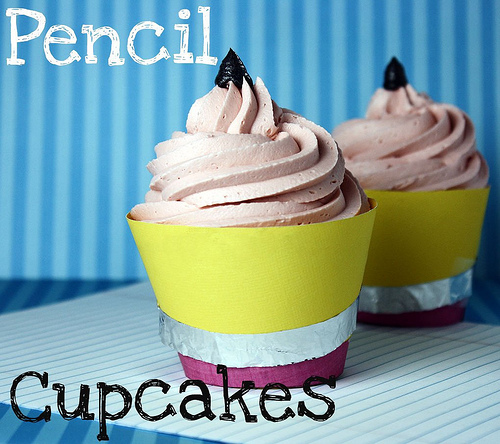 DIY Pencil cupcakes-aren't these the cutest